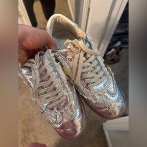 Dolce vita silver sneakers